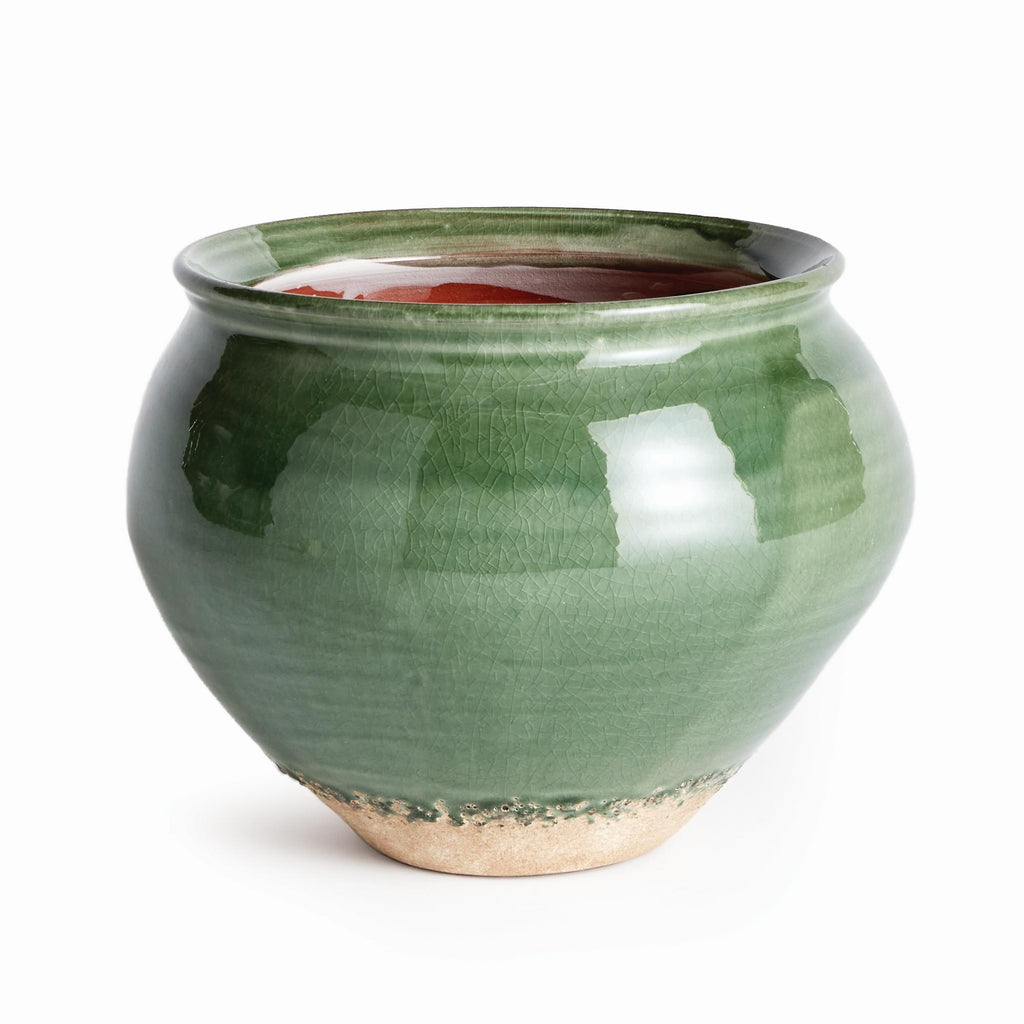 Napa Green/Natural Maisha Drum Vase