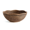 Napa Brown Burma Rattan Scalloped Edge Bowl