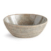 Napa Graywash Burma Rattan Serving Bowl 10.75