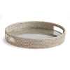 Napa Graywash Burma Rattan Round Serving Tray