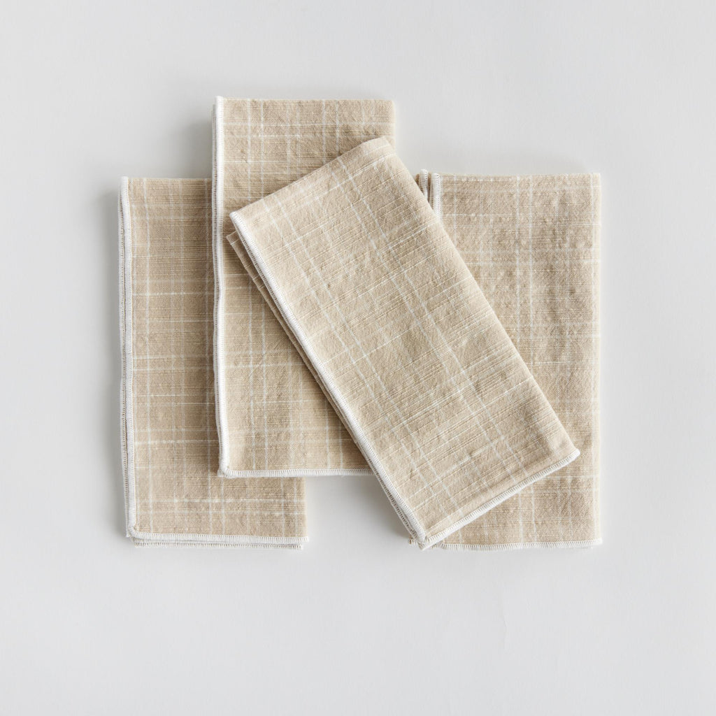 Napa Taupe Arch Napkins, Set Of 4