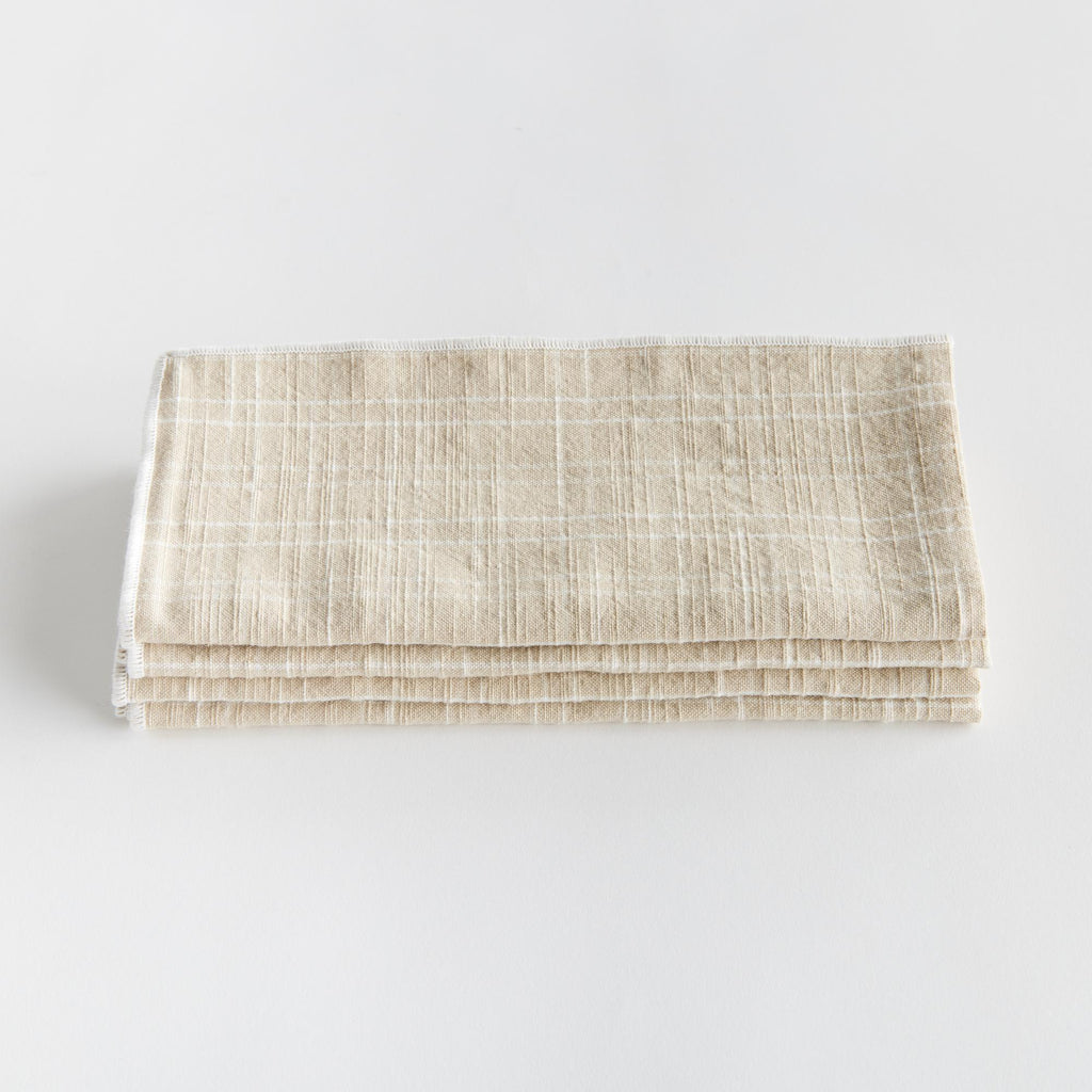 Napa Taupe Arch Napkins, Set Of 4