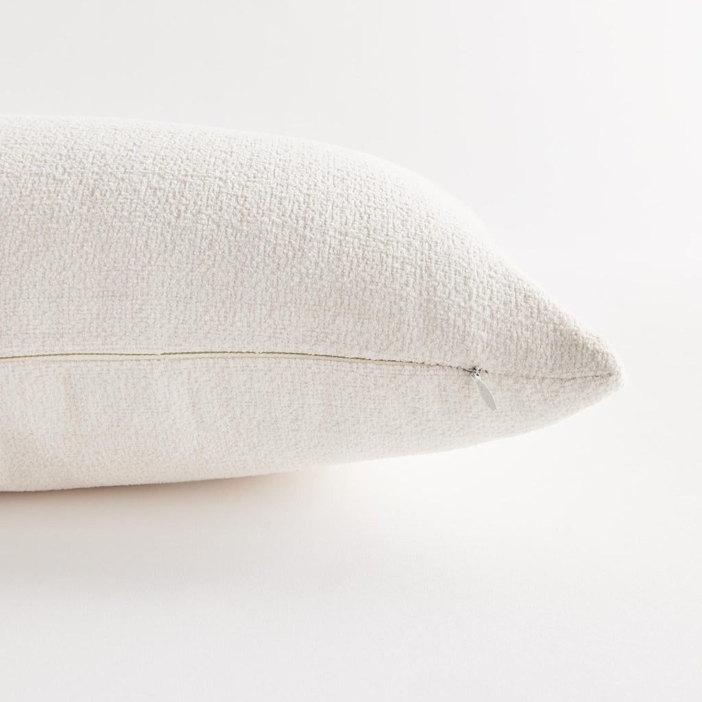 Napa White Cooper Lumbar Indoor-Outdoor Pillow