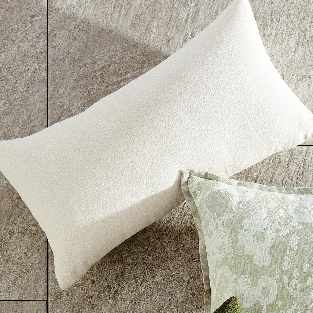 Napa White Cooper Lumbar Indoor-Outdoor Pillow