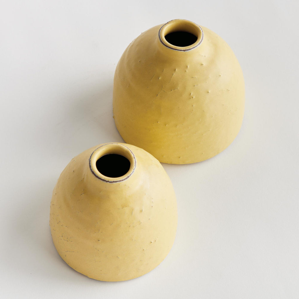 Napa Yellow Studio Bud Vases, Set Of 2