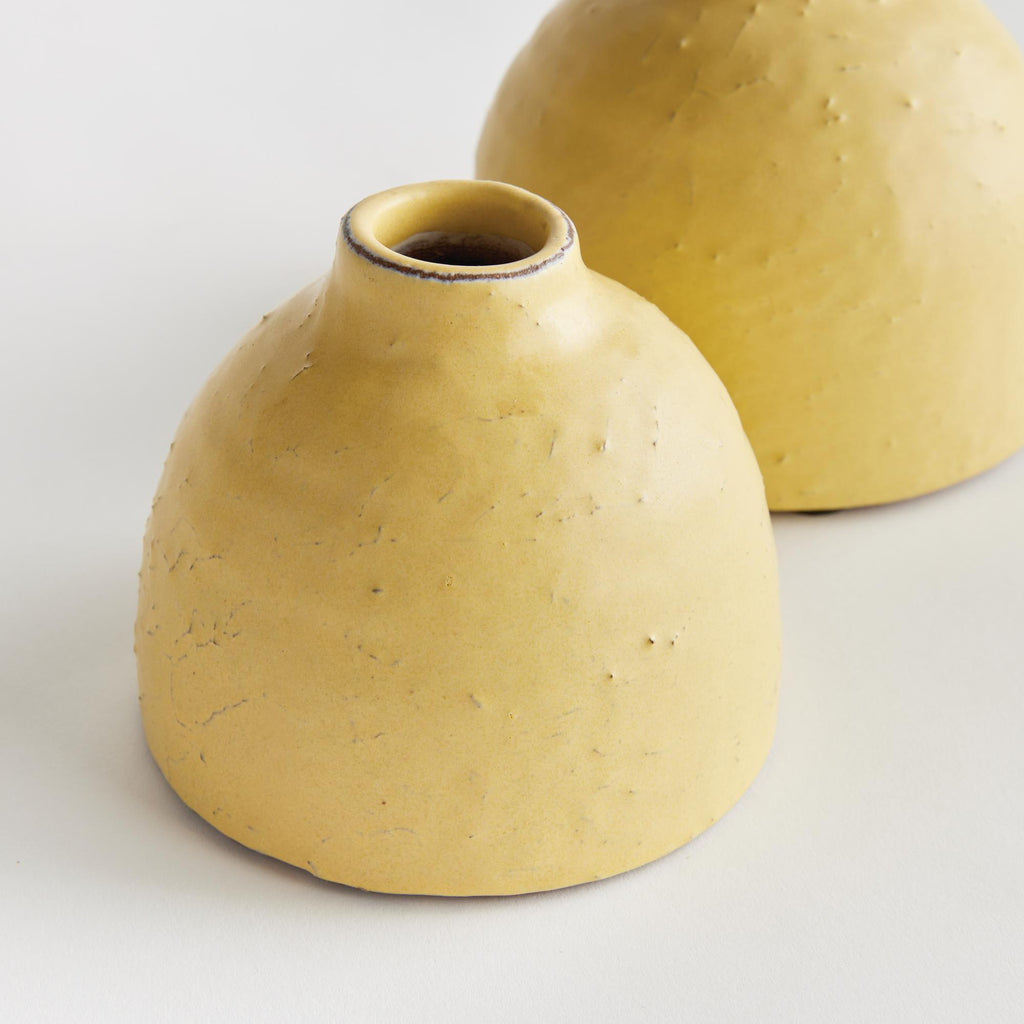 Napa Yellow Studio Bud Vases, Set Of 2