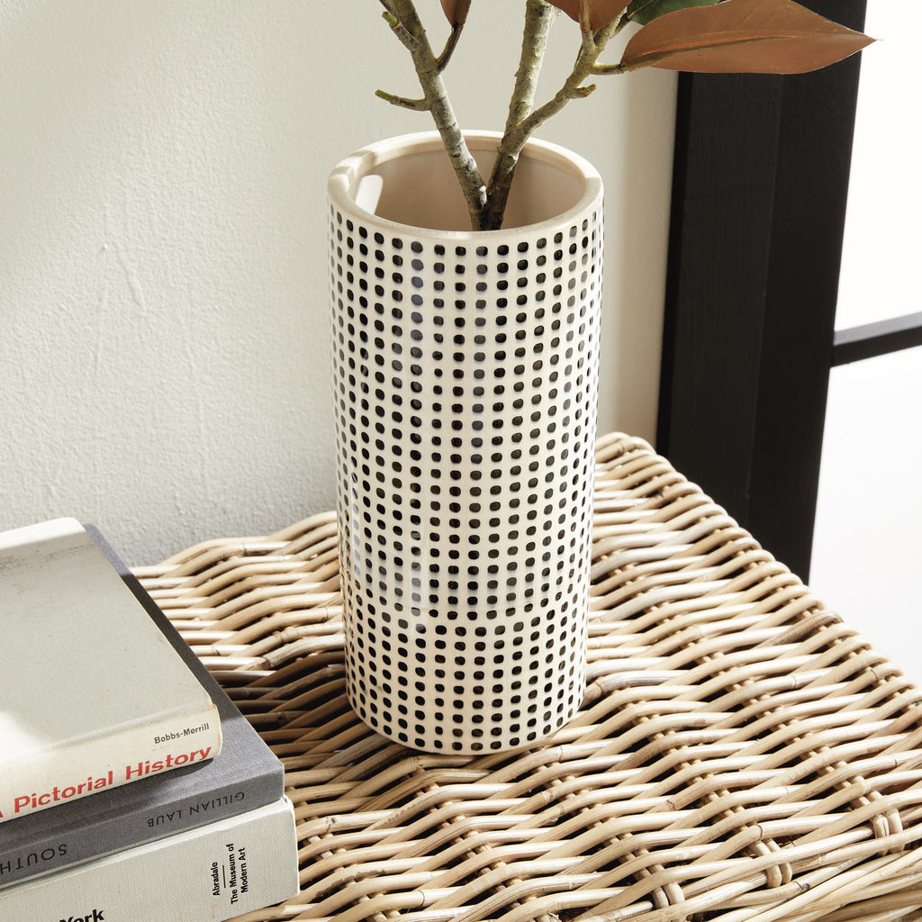 Napa Black/White Mina Vase