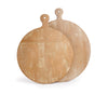 Napa Whitewash Antique Round Cutting Boards, Set Of 2