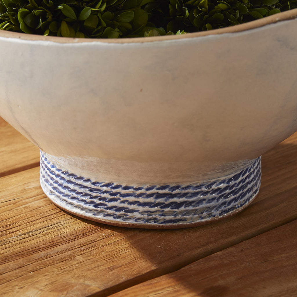 Napa White/Blue Sea Breeze Decorative Bowl