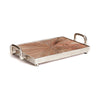 Napa Natural/Nickel Brighton Decorative Tray Small