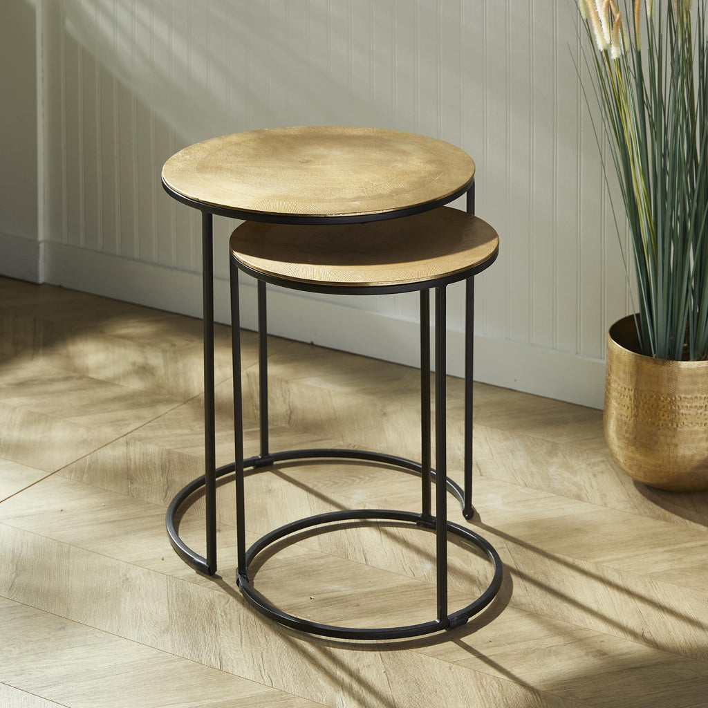 Napa Gold Alamar Side Tables, Set Of 2