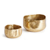 Napa Gold Amelia Cachepots, Set Of 2