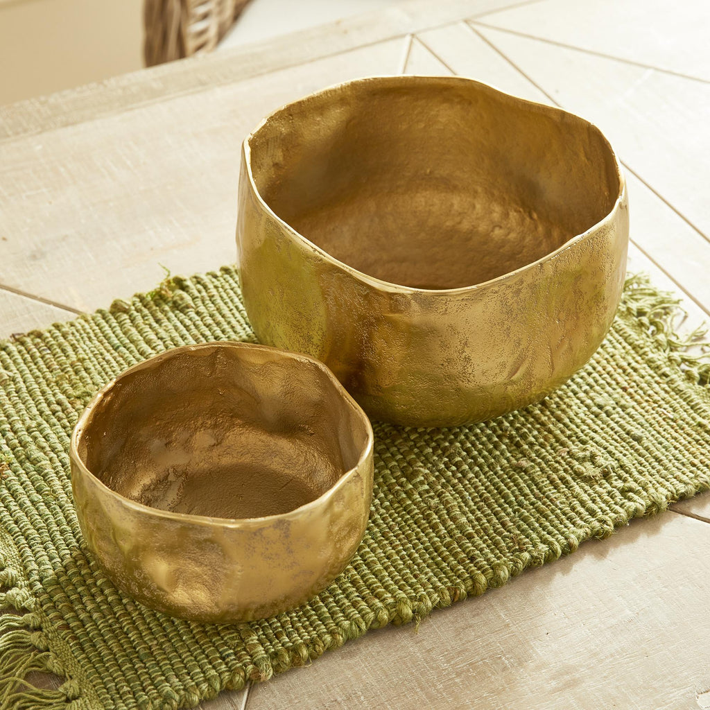 Napa Gold Amelia Cachepots, Set Of 2