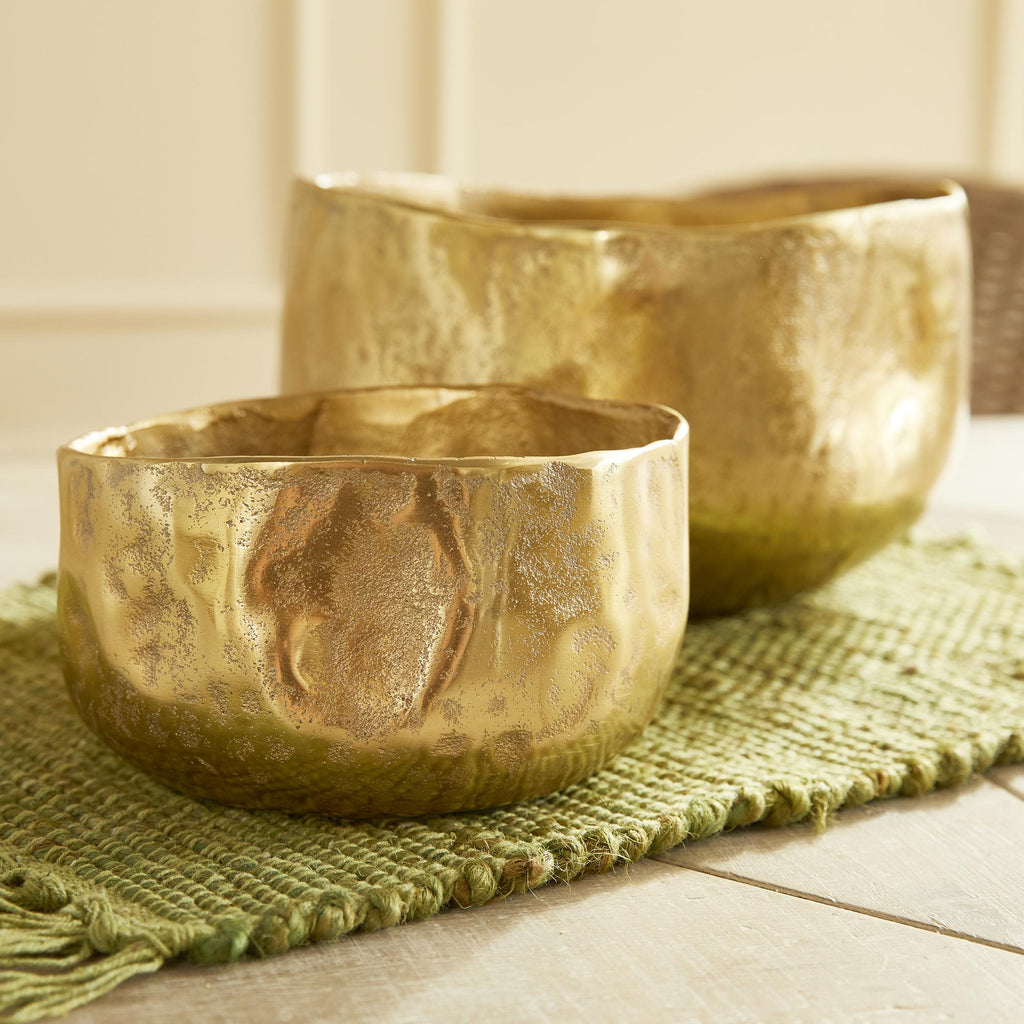 Napa Gold Amelia Cachepots, Set Of 2