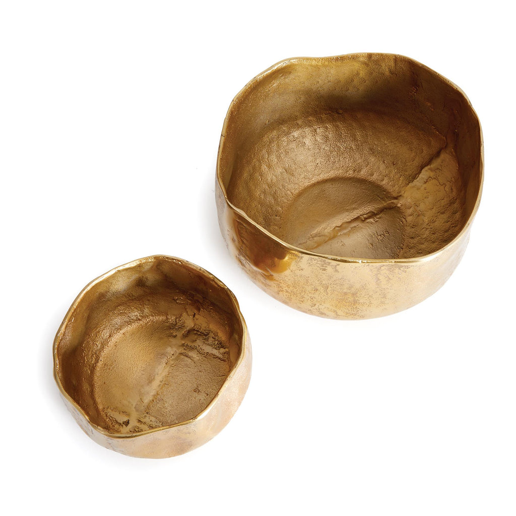 Napa Gold Amelia Cachepots, Set Of 2