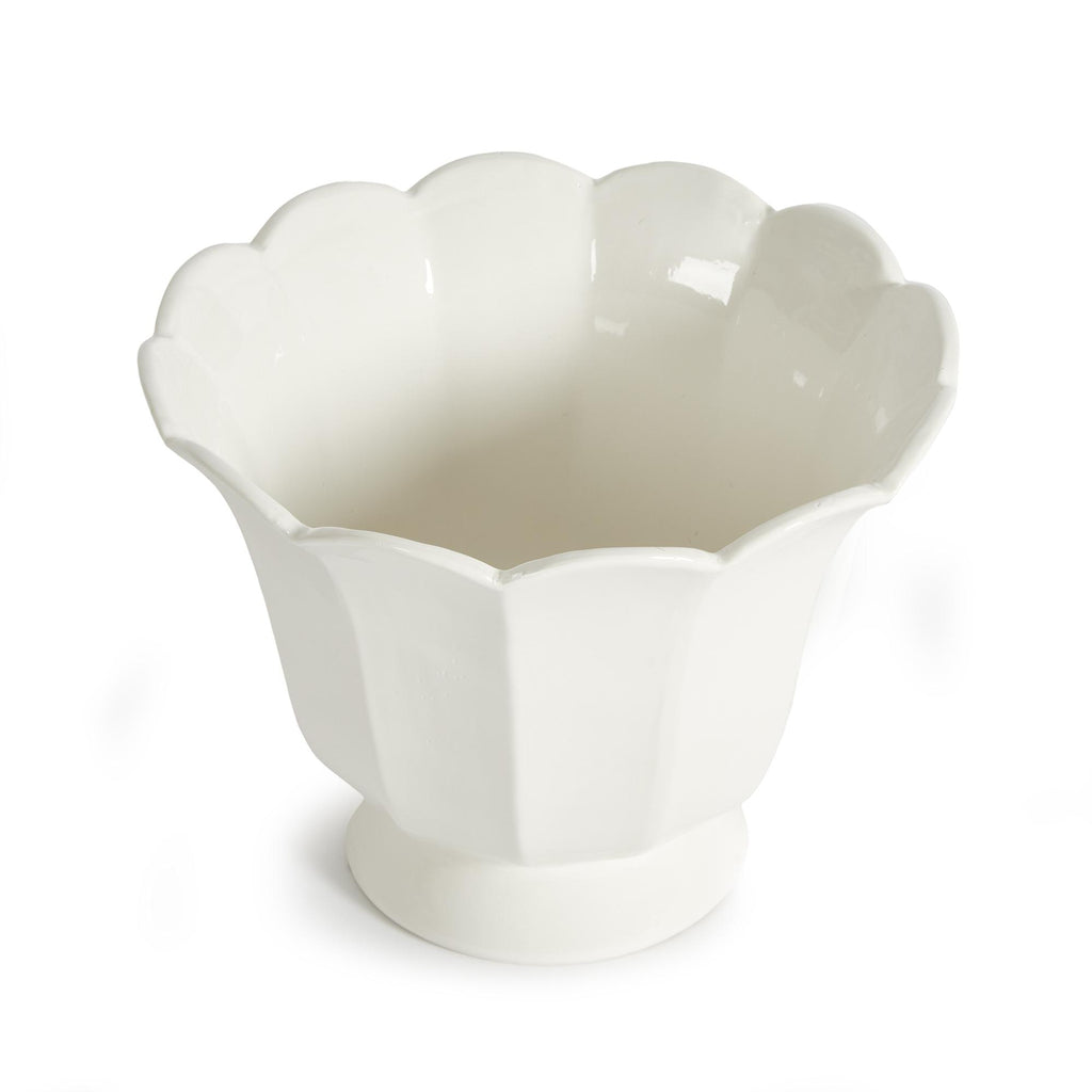 Napa Classic White Mirabelle Fluted Cachepot Large