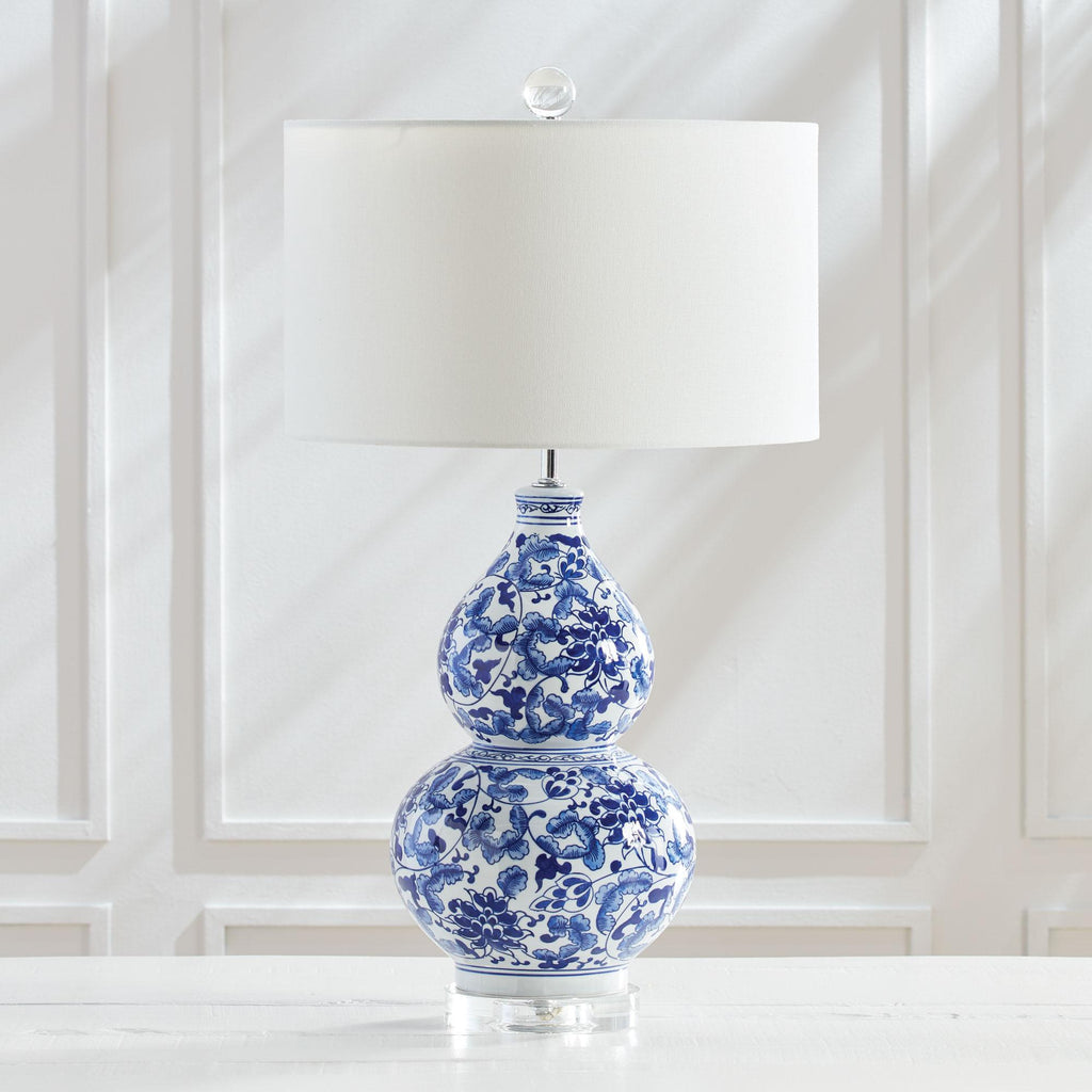 Napa Blue/White Ming Floral Lamp