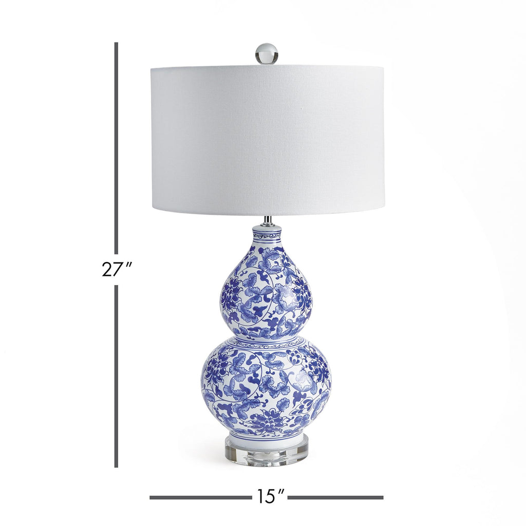 Napa Blue/White Ming Floral Lamp