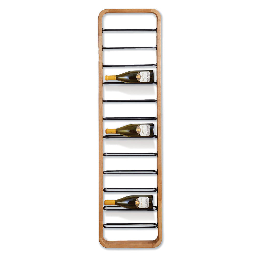 Napa Natural/Black Hoxton 12-Bottle Wine Rack