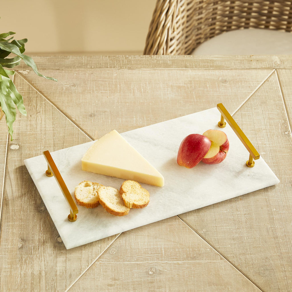 Napa White/Gold Vienna Serving Tray