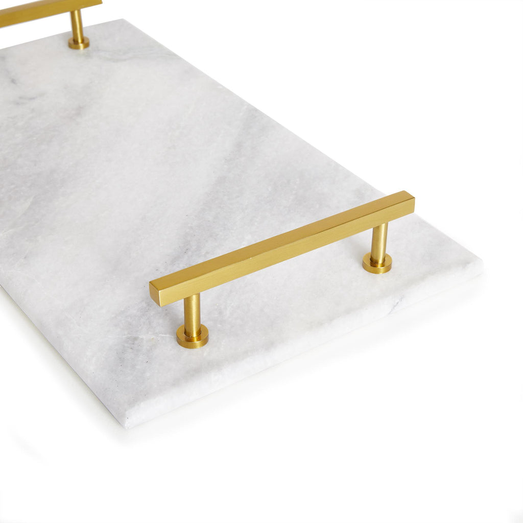 Napa White/Gold Vienna Serving Tray