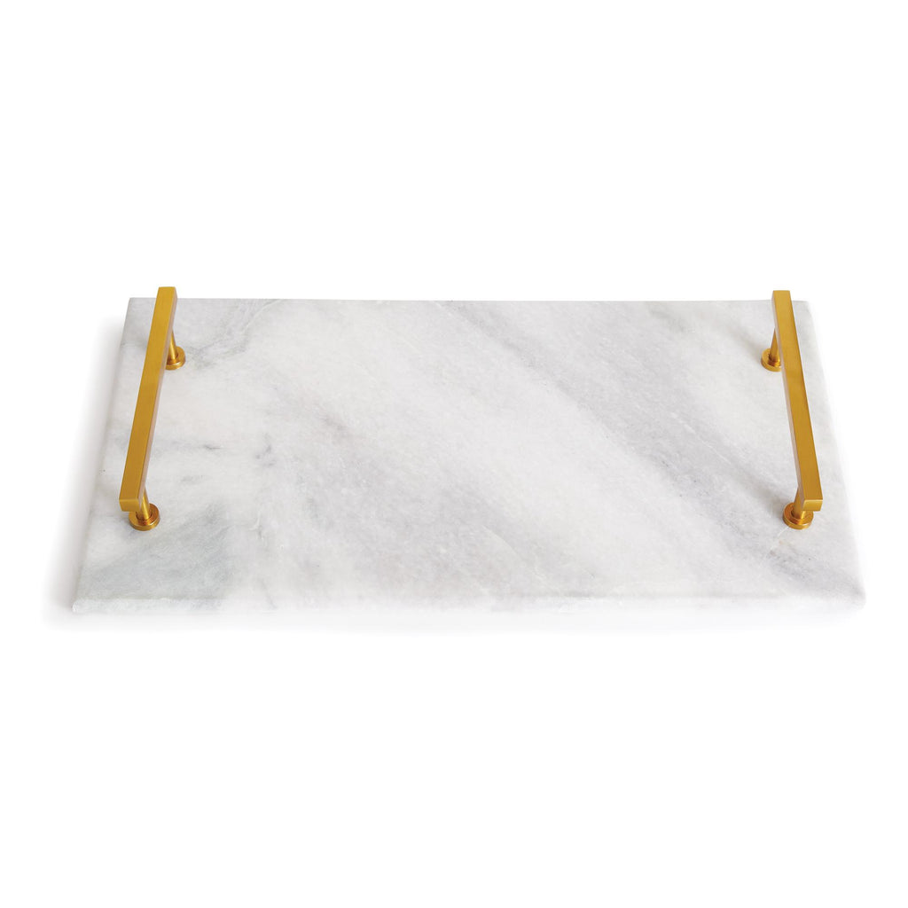 Napa White/Gold Vienna Serving Tray