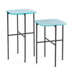 Napa Icy Blue Kenzie Square Tables, Set Of 2