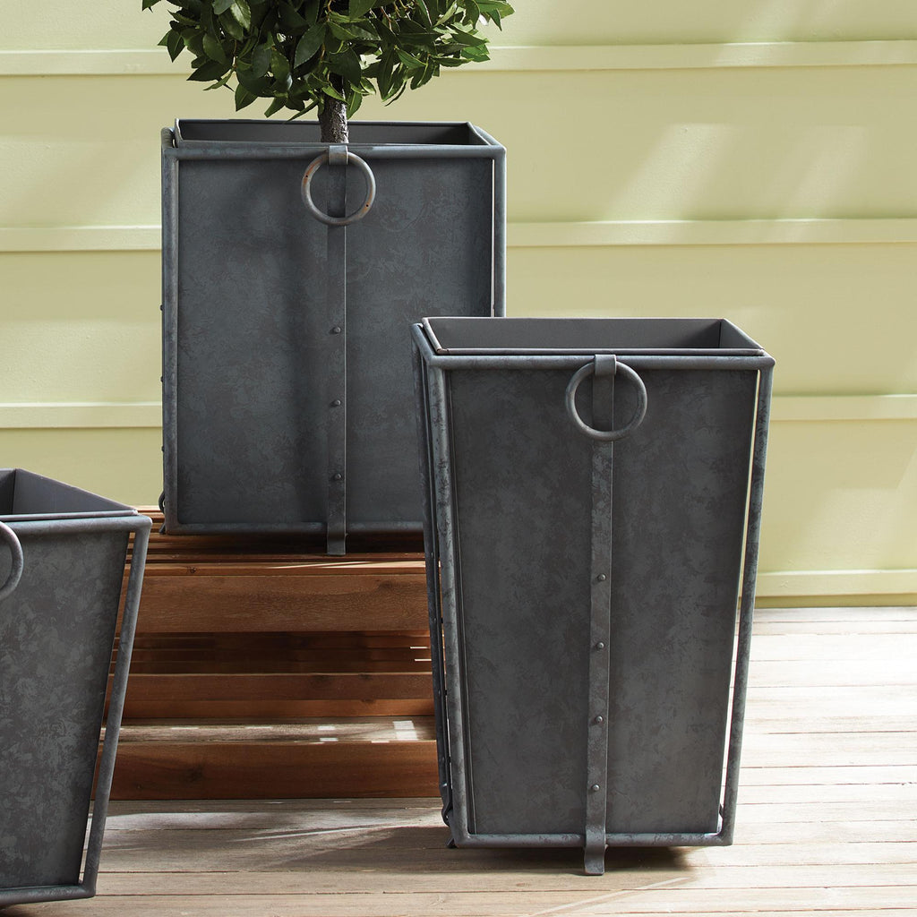 Napa Antique Gray Callahan Tapered Planter Large