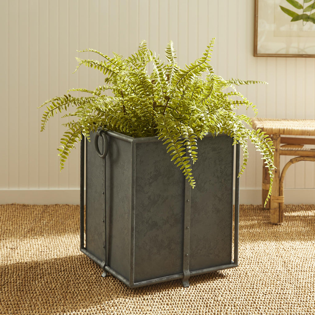 Napa Antique Gray Callahan Square Planter