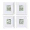 Napa White/Green Translucent Floral Petite Prints, Set Of 4