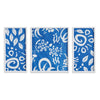 Napa White/Blue Summer Party Prints, Set Of 3