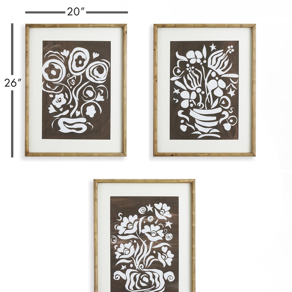 Napa Brown/Black Dare To Dance Prints, Set Of 3