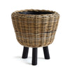 Napa Natural Woven Rattan Dry Basket Plant Riser 21.25