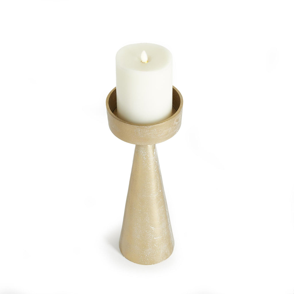 Napa White Ash Gold Florence Candle Stand Small