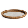 Napa Warm Brown Burma Rattan Serving Platter, Brown