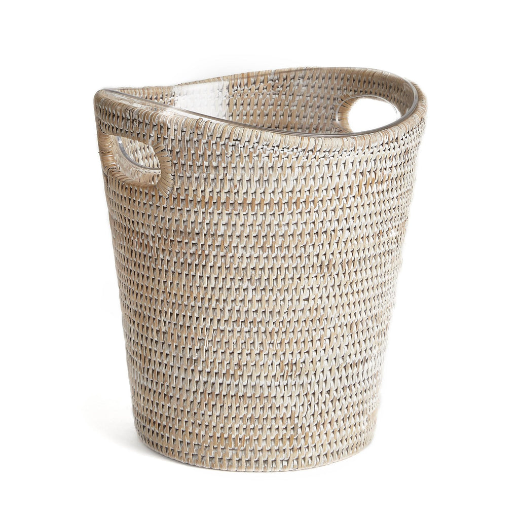 Napa Whitewash Burma Rattan Beverage Tub Small