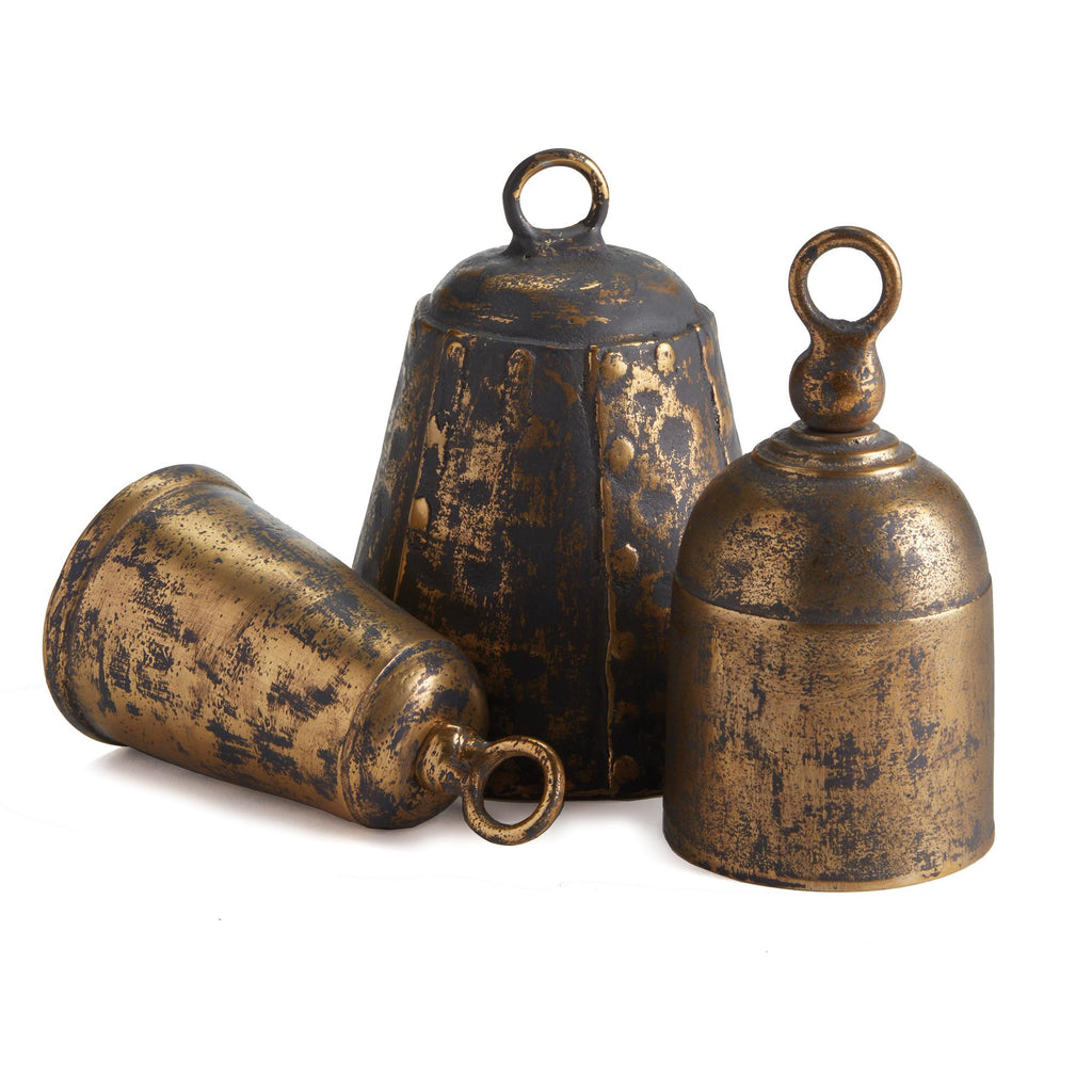 Napa Antique Brass La Taverna Bells, Set Of 3