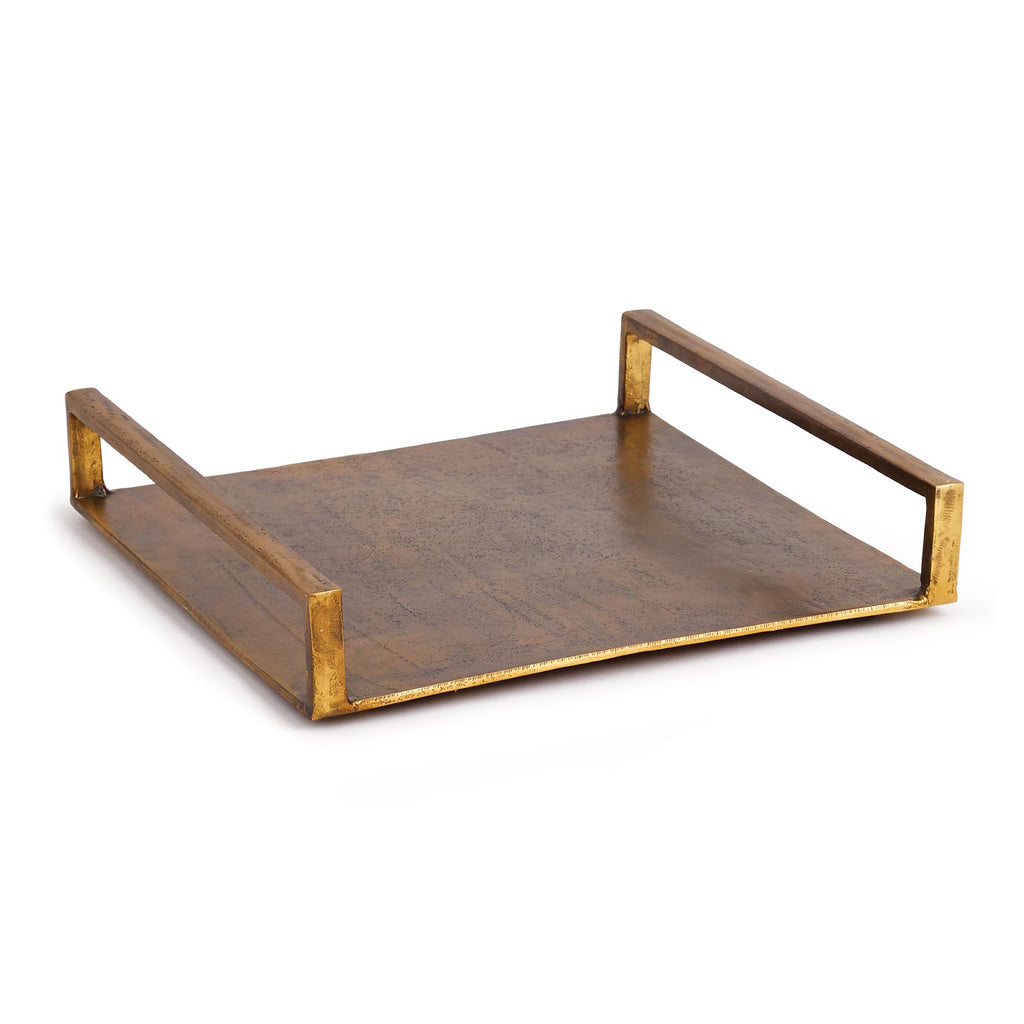 Napa Antique Brass Cabot Square Tray Large