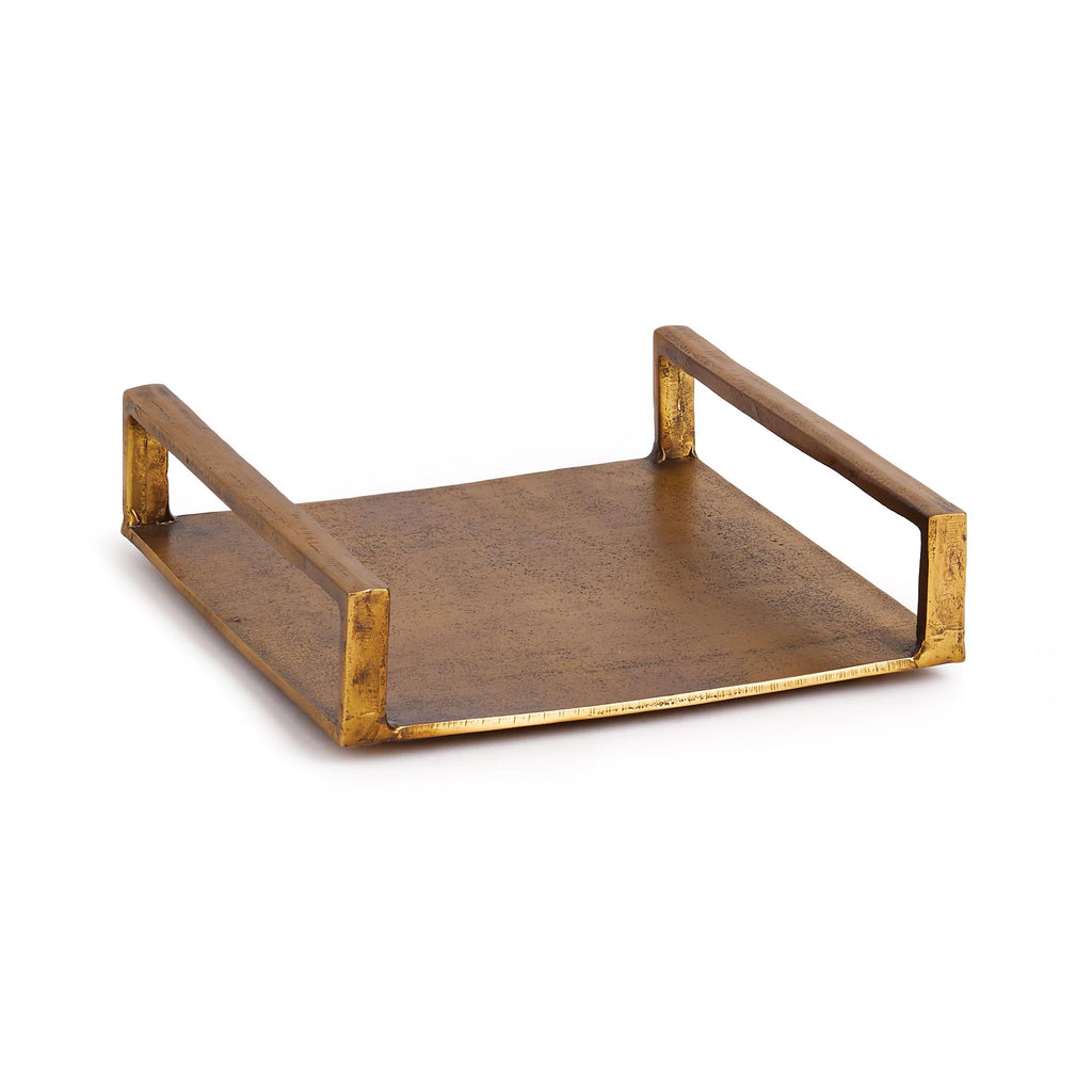 Napa Antique Brass Cabot Square Tray Small