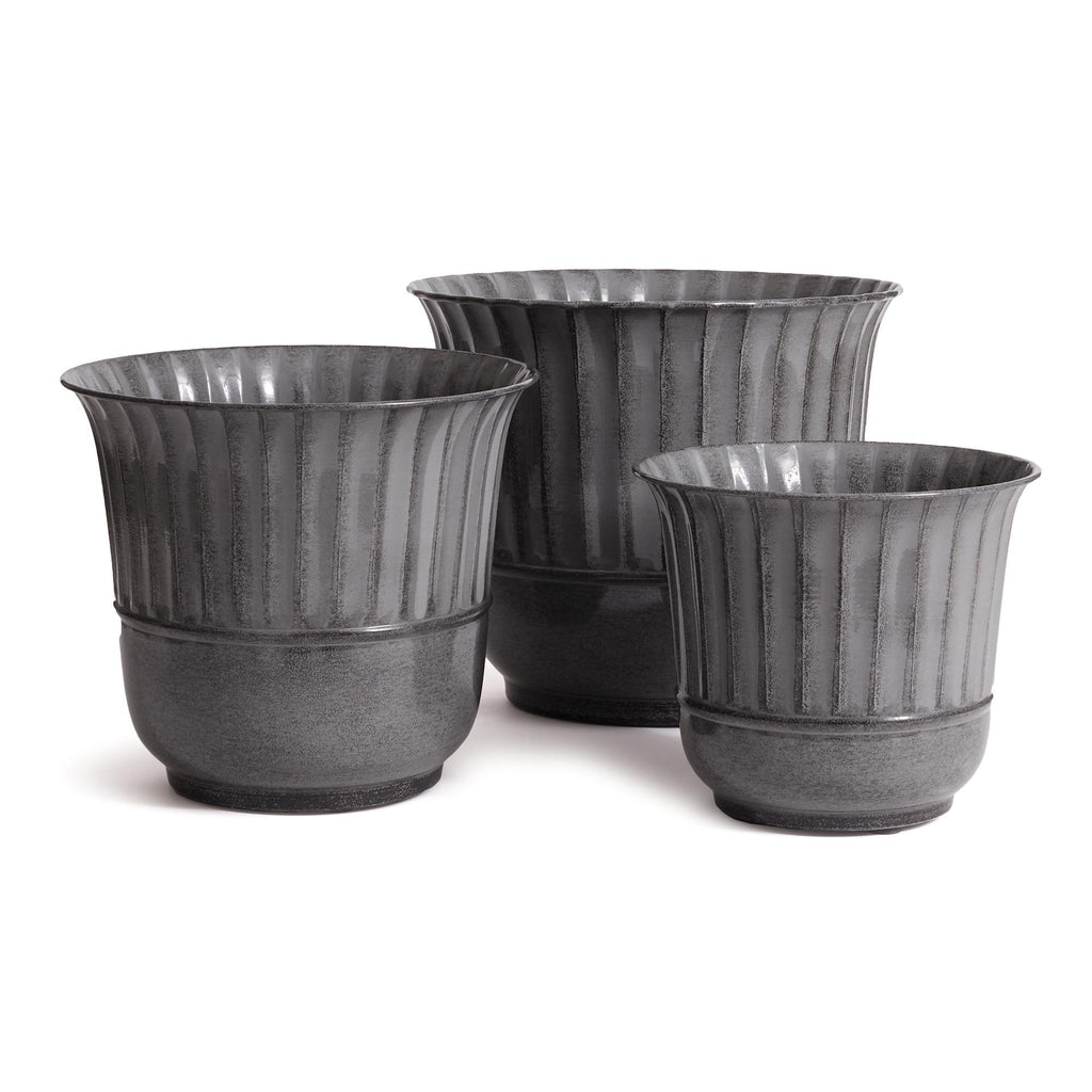 Napa Gray Makayla Pots, Set Of 3