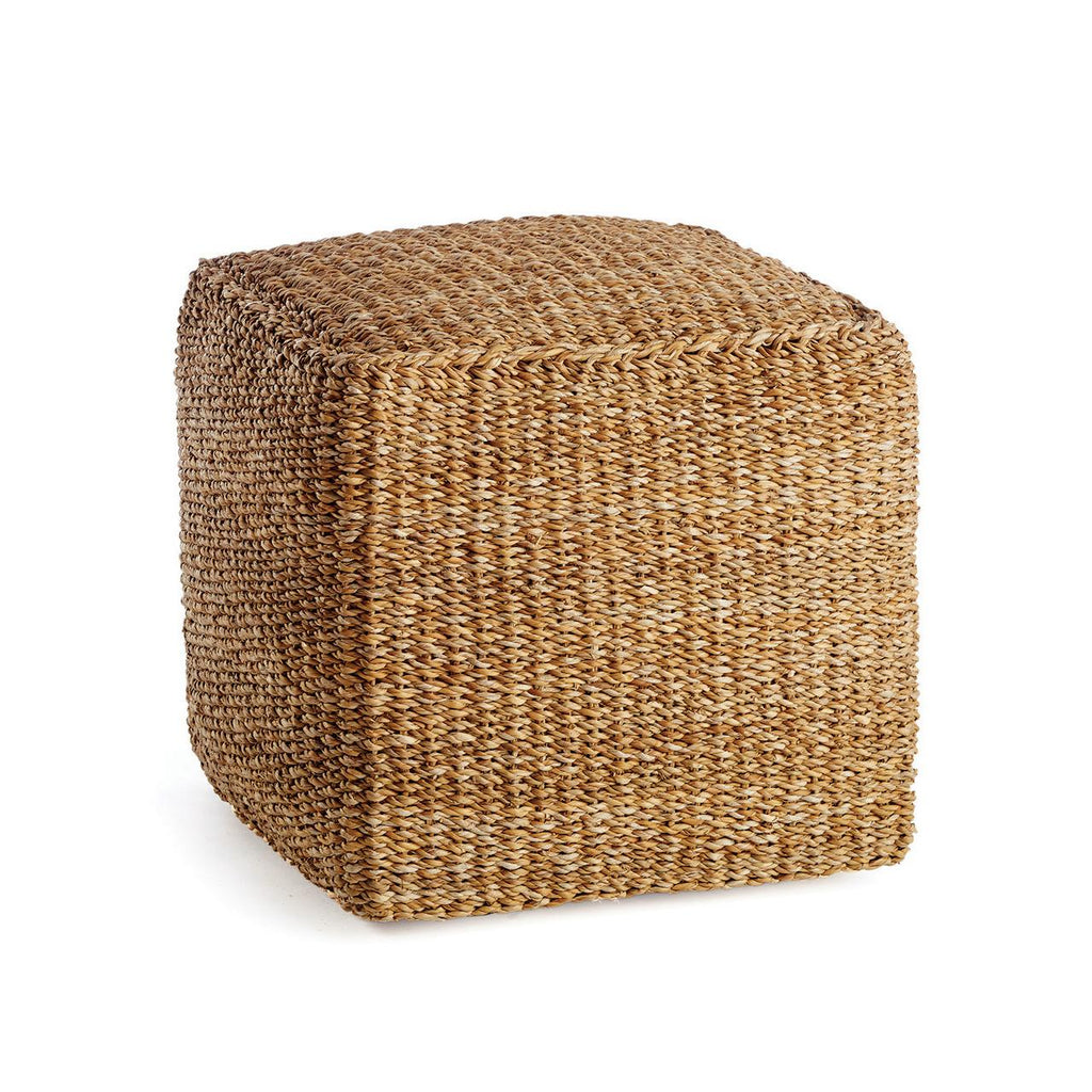 Napa Natural Seagrass Square Pouf