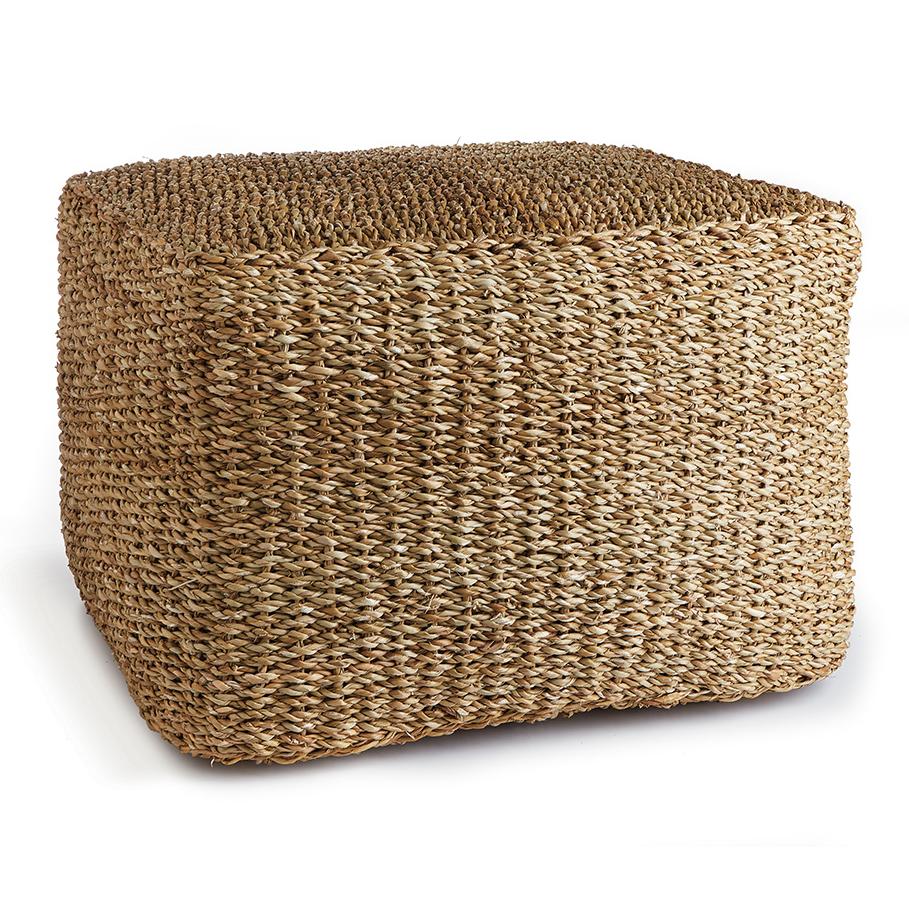 Napa Natural Seagrass Square Ottoman