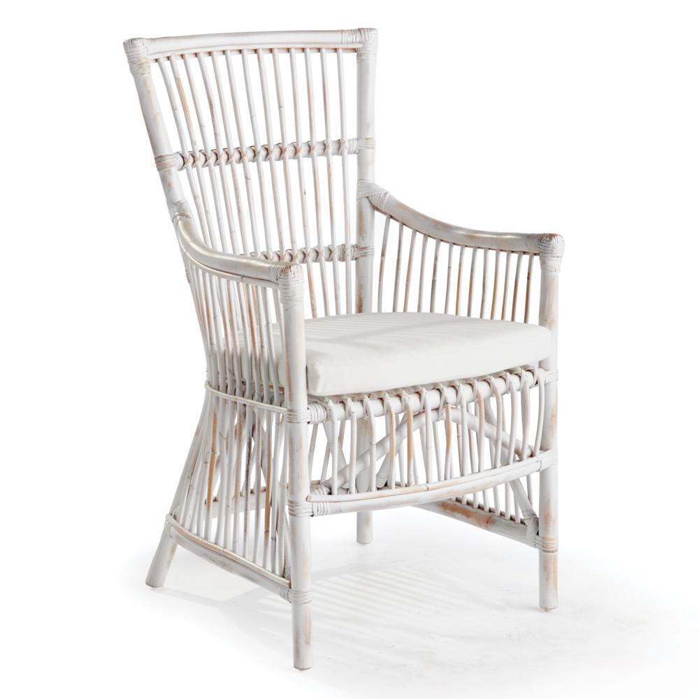 Napa Distressed White Lilith Arm Chair