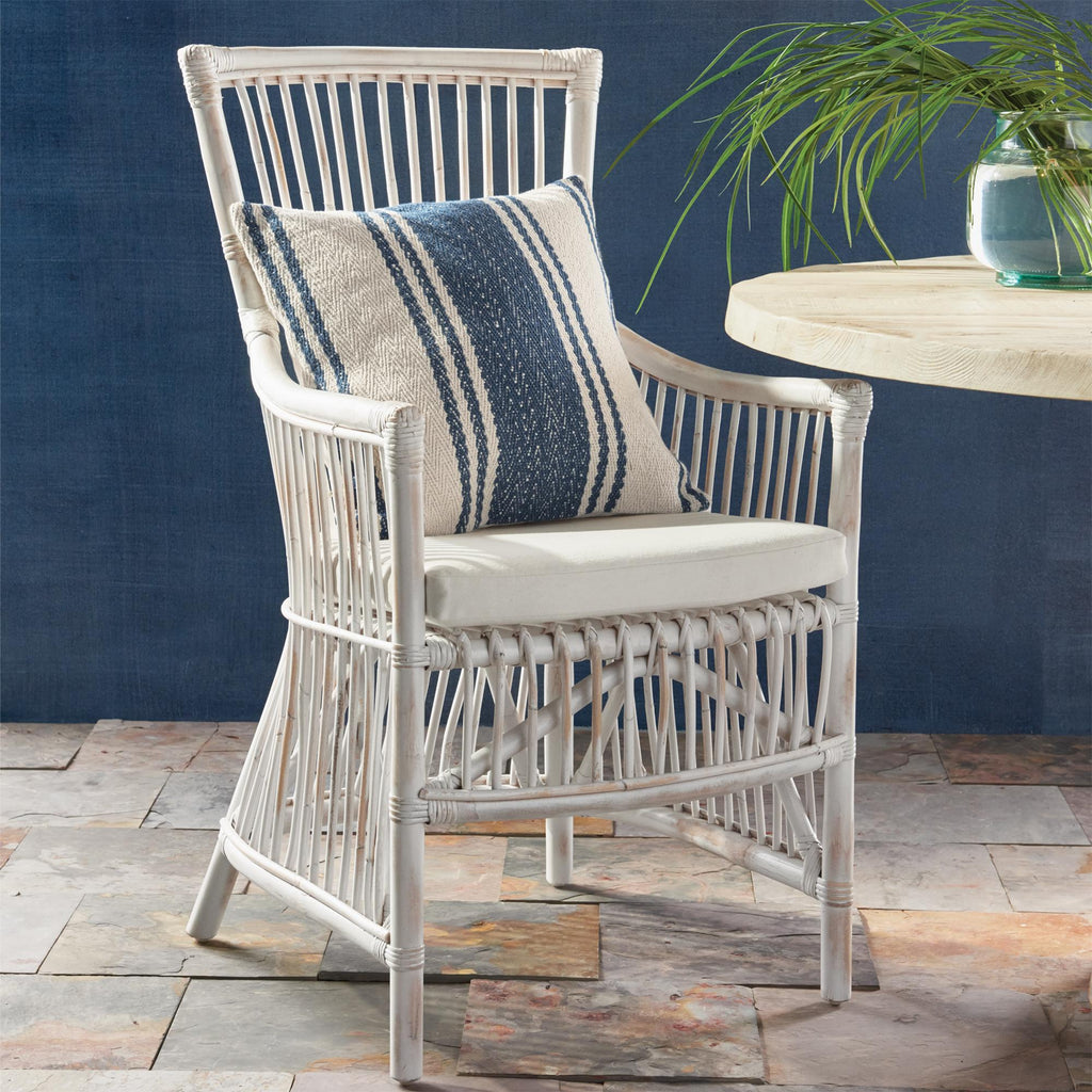 Napa Distressed White Lilith Arm Chair