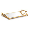 Napa Gold Daphne Mirrored Tray With Handles