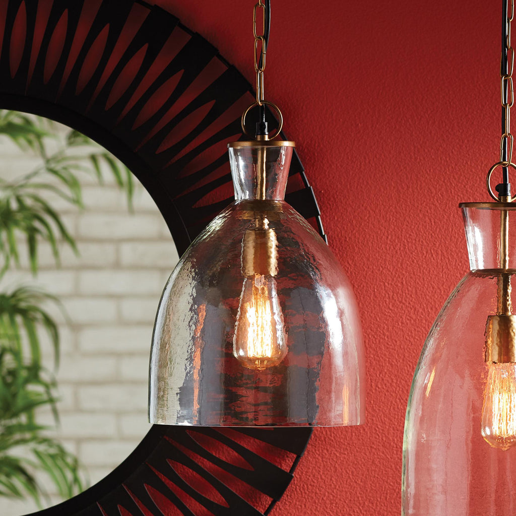 Napa Clear/Brass Belle Pendant Small