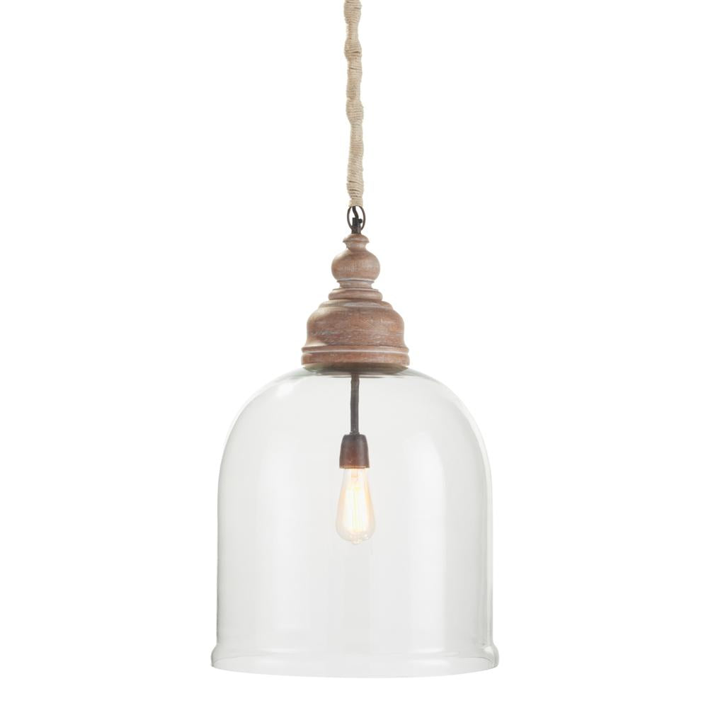 Napa Whitewash Vintner'S Cloche Pendant 26"