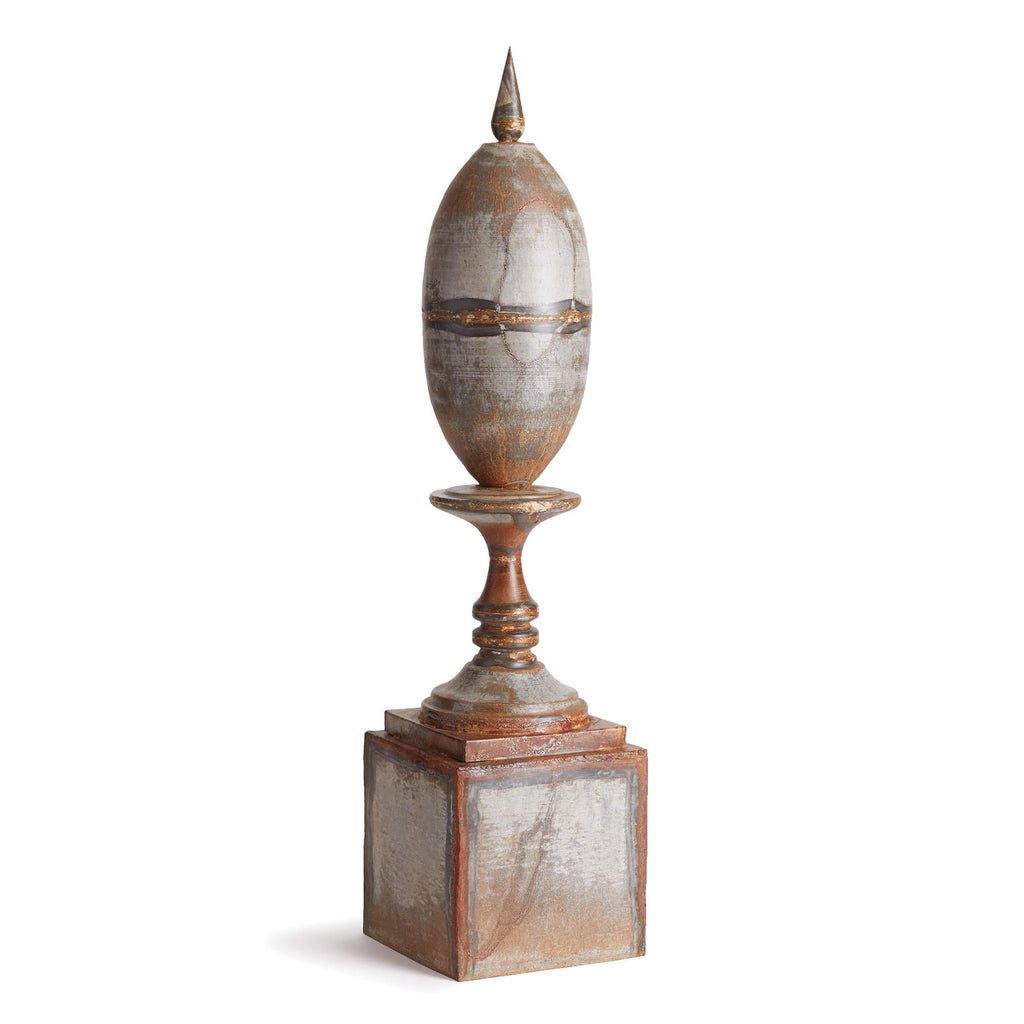 Napa Antique Galvanized Weathered Metal Finial