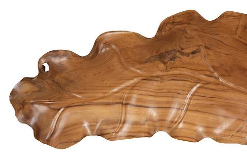 Phillips Collection Leaf Teak Wood  Natural Finish Bowl