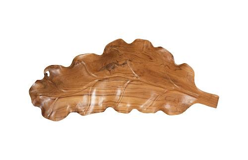 Phillips Collection Leaf Teak Wood  Natural Finish Bowl